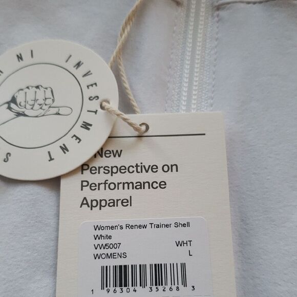 Vuori Womens White Chic Athleisure Renew Trainer Shell Zip-Up Jacket Size Large - Picture 4 of 8
